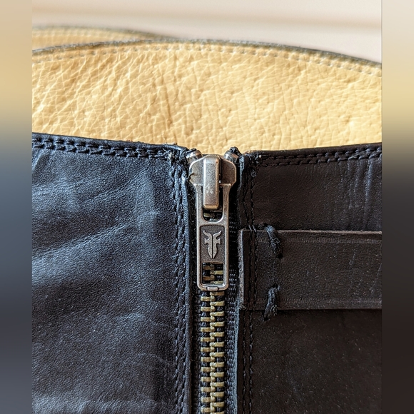 Genuine Leather Frye Boots, Size US 6.5, Black - Picture 5 of 10